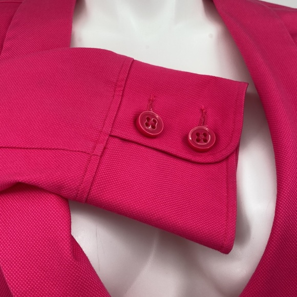 CAbi Chic Hot Pink One Button Blazer Jacket Size 12 - Picture 7 of 14